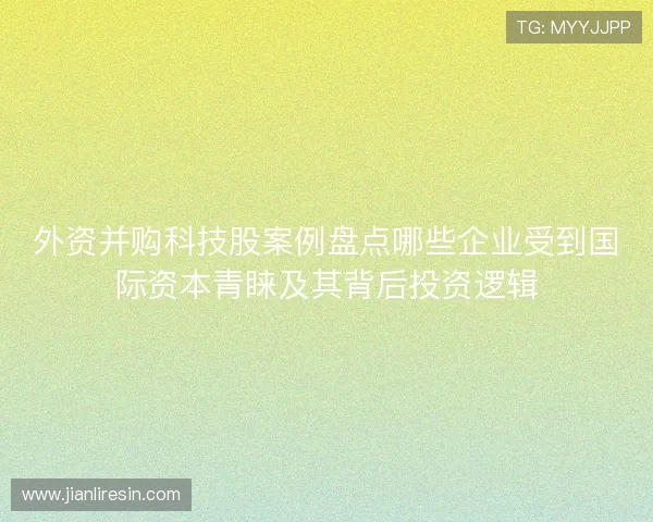 外资并购科技股案例盘点哪些企业受到国际资本青睐及其背后投资逻辑